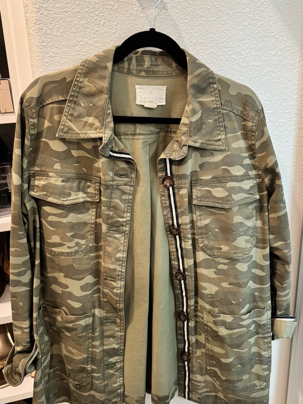 Caslon Green Camo Utility Jacket